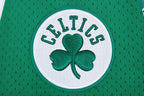 NBA BOSTON CELTICS SCRIPT TAIL MEN'S MESH BUTTON DOWN SHIRT (KELLY GREEN)