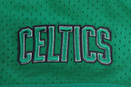 NBA BOSTON CELTICS SCRIPT TAIL MEN'S MESH BUTTON DOWN SHIRT (KELLY GREEN)