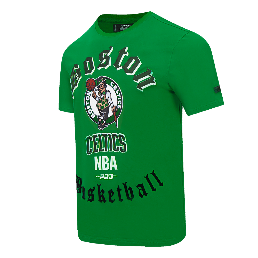 NBA BOSTON CELTICS OLD ENGLISH MEN'S TEE (KELLY GREEN)