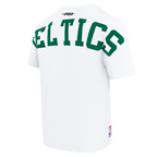 NBA BOSTON CELTICS WINGSPAN T-SHIRT EN JERSEY DE COTON À ÉPAULES TOMBANTES POUR HOMME (BLANC)