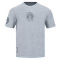 NBA BOSTON CELTICS REVERSE FRENCH TERRY T-SHIRT EN JERSEY DE COTON À ÉPAULES TOMBANTES POUR HOMME (GRIS CHINÉ FONCÉ)