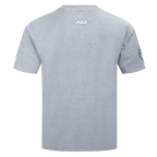 NBA BOSTON CELTICS REVERSE FRENCH TERRY T-SHIRT EN JERSEY DE COTON À ÉPAULES TOMBANTES POUR HOMME (GRIS CHINÉ FONCÉ)