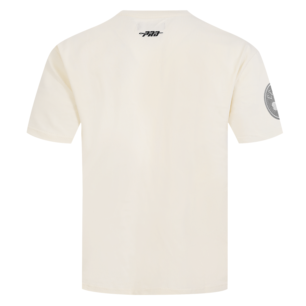 NBA BOSTON CELTICS REVERSE FRENCH TERRY T-SHIRT EN JERSEY DE COTON À ÉPAULES TOMBANTES POUR HOMME (COQUILLE D'ŒUF)