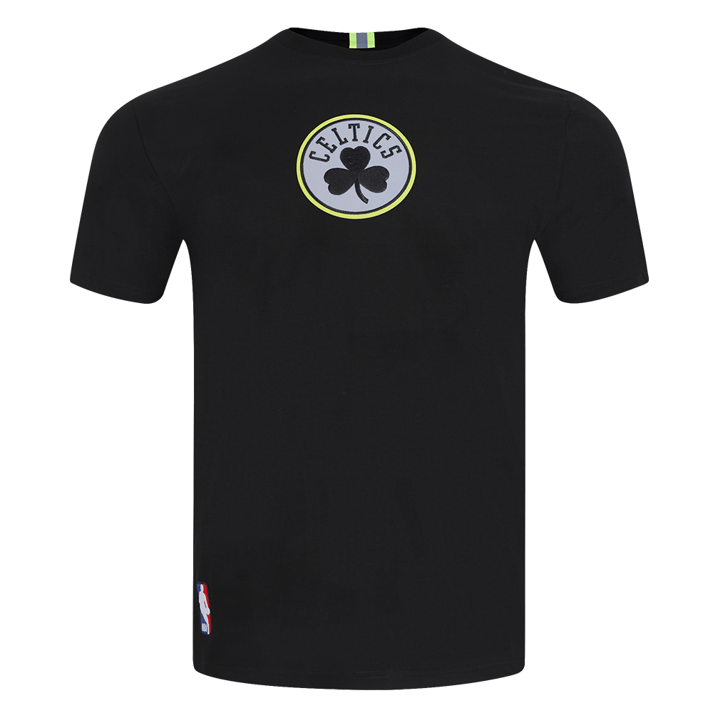 NBA BOSTON CELTICS UNDER THE LIGHTS MEN'S SINGLE JERSEY TEE (BLACK)