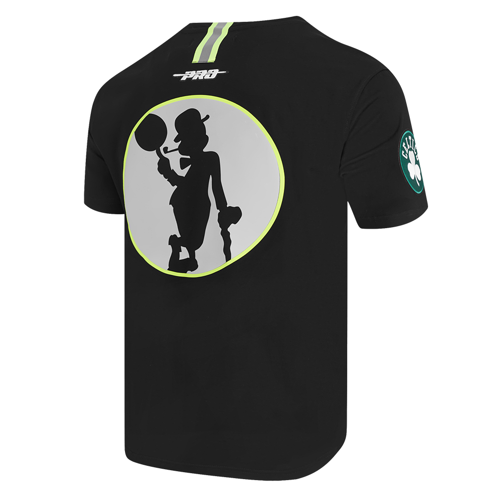 NBA BOSTON CELTICS UNDER THE LIGHTS MEN'S SINGLE JERSEY TEE (BLACK)