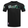 NBA BOSTON CELTICS CITY RANSOM T-SHIRT EN JERSEY SIMPLE POUR HOMME (NOIR)