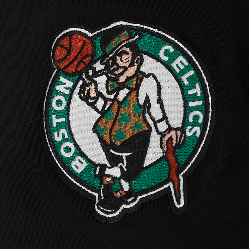 NBA BOSTON CELTICS CITY RANSOM T-SHIRT EN JERSEY SIMPLE POUR HOMME (NOIR)