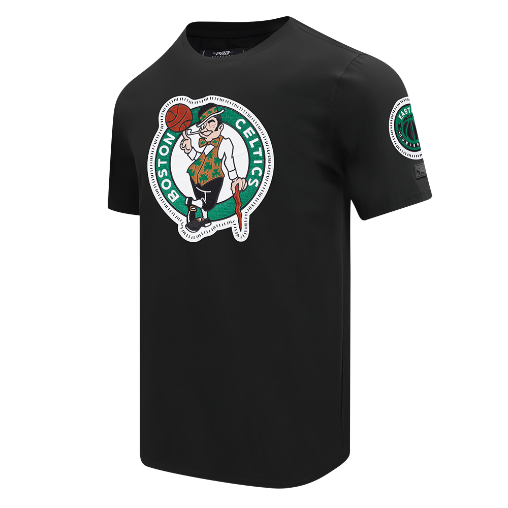 NBA BOSTON CELTICS DIY PICK STITCH MEN'S SINGLE JERSEY TEE (BLACK)