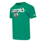 NBA BOSTON CELTICS RETRO ELEVATION T-SHIRT EN JERSEY SIMPLE POUR HOMME (VERT KELLY)