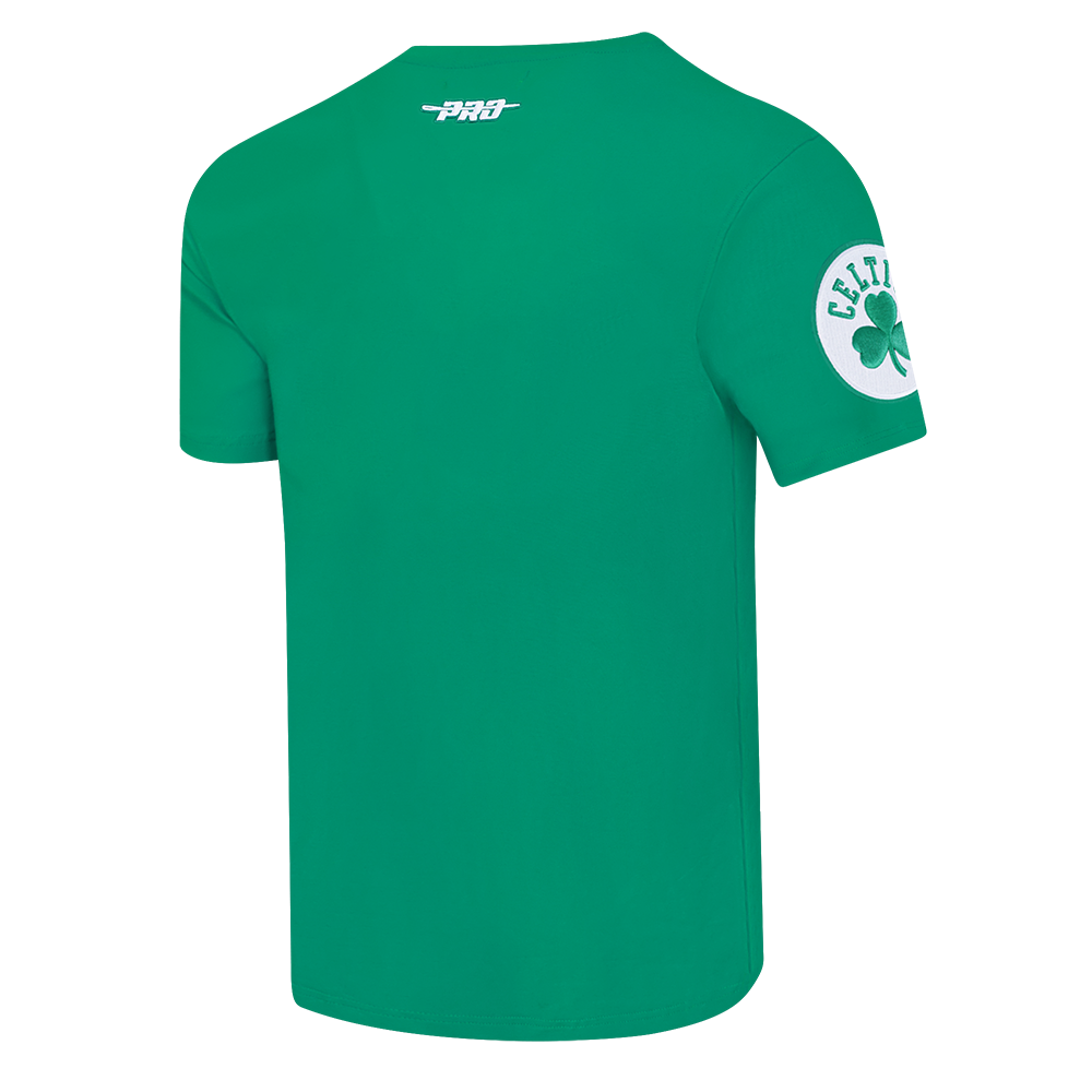 NBA BOSTON CELTICS RETRO ELEVATION T-SHIRT EN JERSEY SIMPLE POUR HOMME (VERT KELLY)
