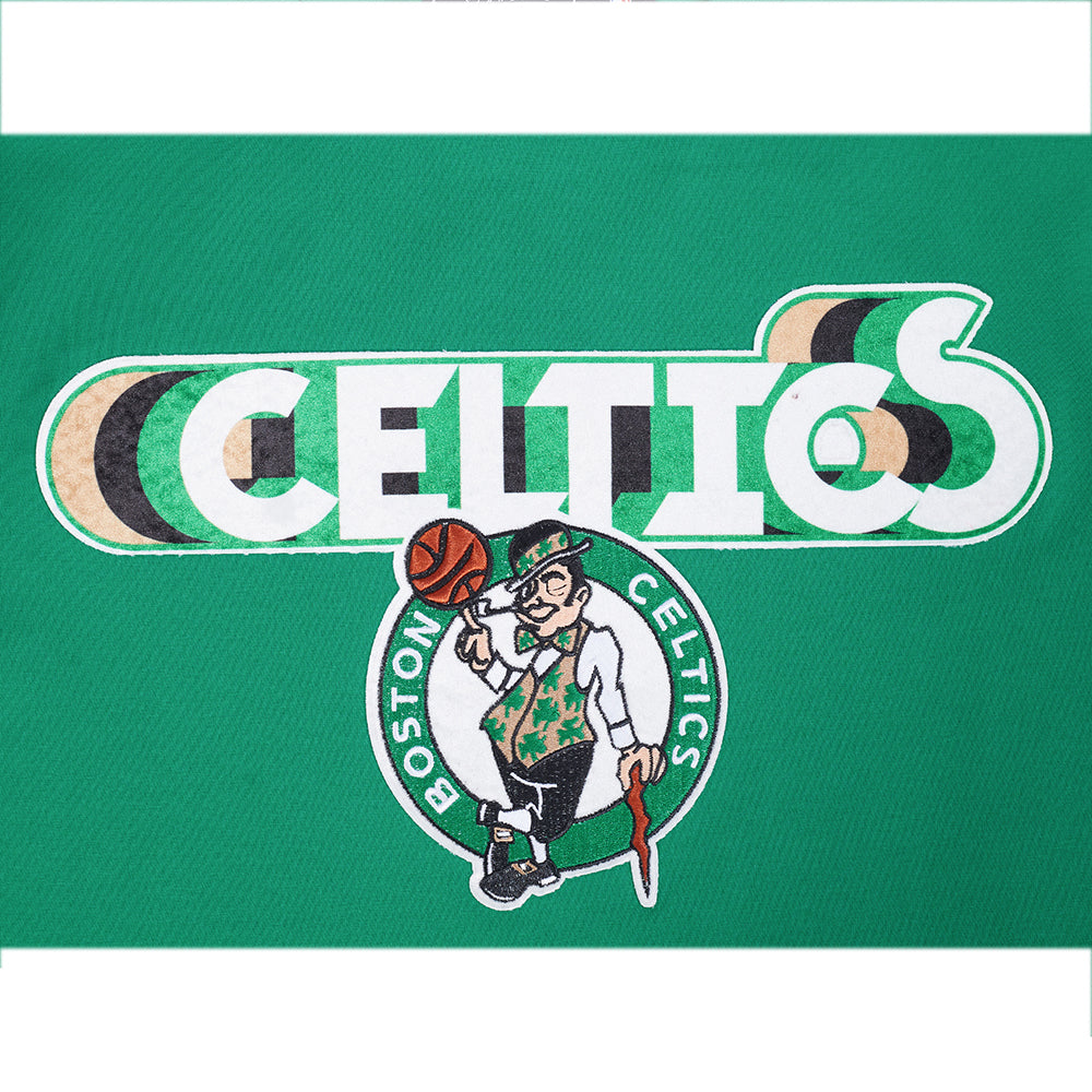 NBA BOSTON CELTICS RETRO ELEVATION T-SHIRT EN JERSEY SIMPLE POUR HOMME (VERT KELLY)