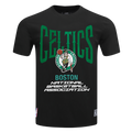NBA BOSTON CELTICS CITY TOUR 2.0 T-SHIRT EN JERSEY DE COTON À ÉPAULES TOMBANTES POUR HOMME (NOIR)
