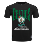 NBA BOSTON CELTICS CITY TOUR 2.0 T-SHIRT EN JERSEY DE COTON À ÉPAULES TOMBANTES POUR HOMME (NOIR)