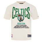 NBA BOSTON CELTICS CITY TOUR 2.0 MEN'S COTTON JERSEY DROP SHOULDER TEE (EGGSHELL)