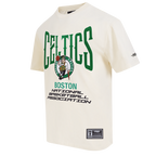 NBA BOSTON CELTICS CITY TOUR 2.0 MEN'S COTTON JERSEY DROP SHOULDER TEE (EGGSHELL)