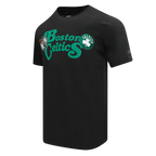 NBA BOSTON CELTICS SOUVENIR MEN'S SINGLE JERSEY TEE (BLACK)