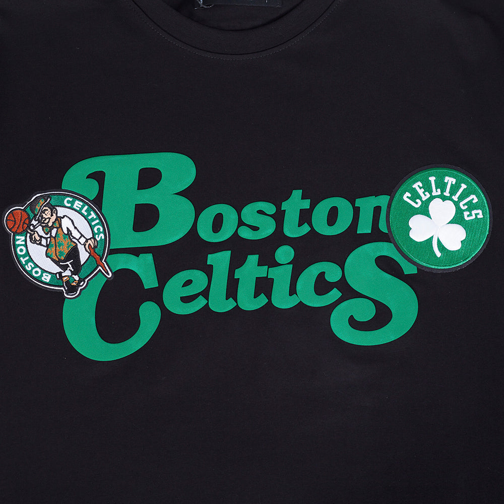 NBA BOSTON CELTICS SOUVENIR MEN'S SINGLE JERSEY TEE (BLACK)