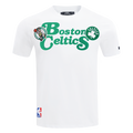 NBA BOSTON CELTICS SOUVENIR MEN'S SINGLE JERSEY TEE (WHITE)