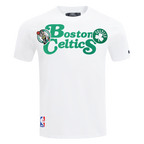 NBA BOSTON CELTICS SOUVENIR MEN'S SINGLE JERSEY TEE (WHITE)