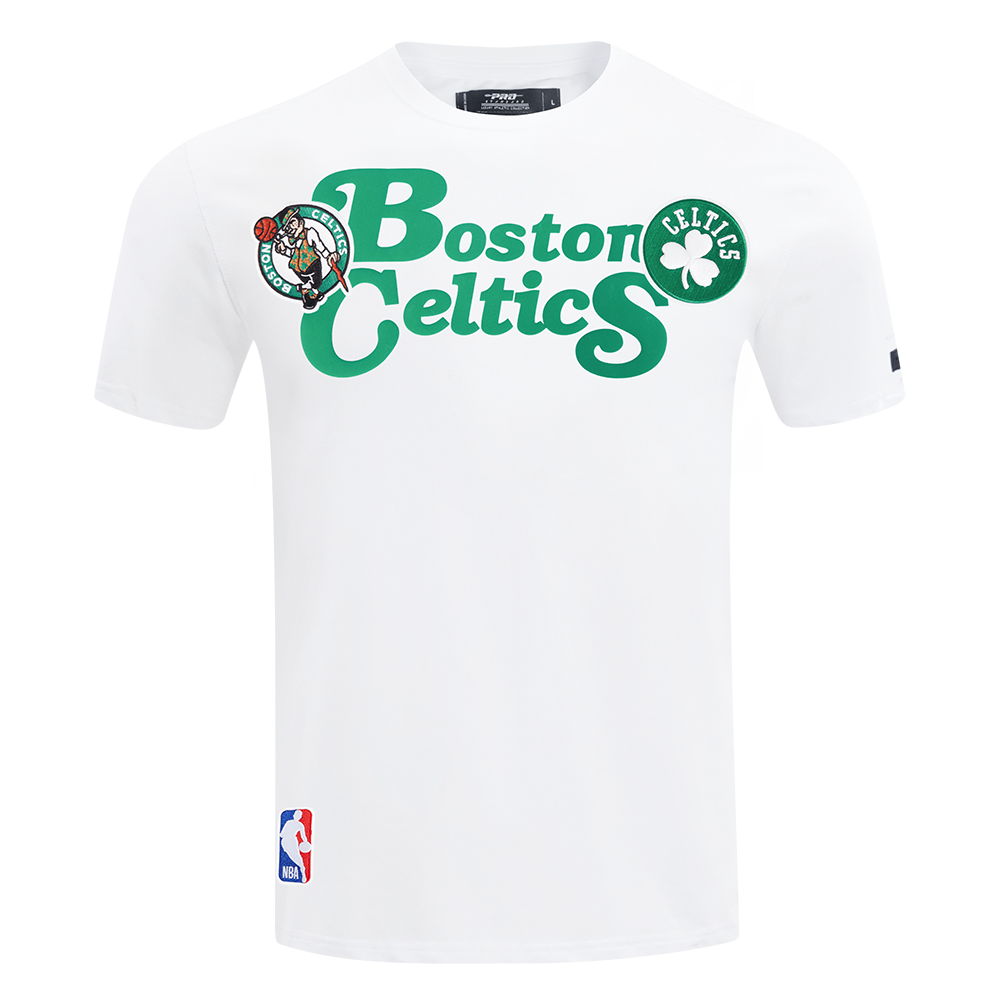 NBA BOSTON CELTICS SOUVENIR MEN'S SINGLE JERSEY TEE (WHITE)