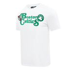 NBA BOSTON CELTICS SOUVENIR MEN'S SINGLE JERSEY TEE (WHITE)