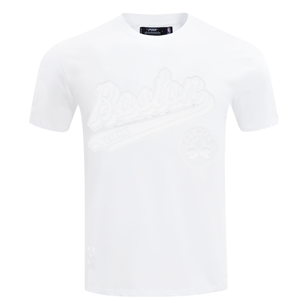 NBA BOSTON CELTICS WHITE OUT T-SHIRT EN JERSEY SIMPLE POUR HOMME (BLANC)