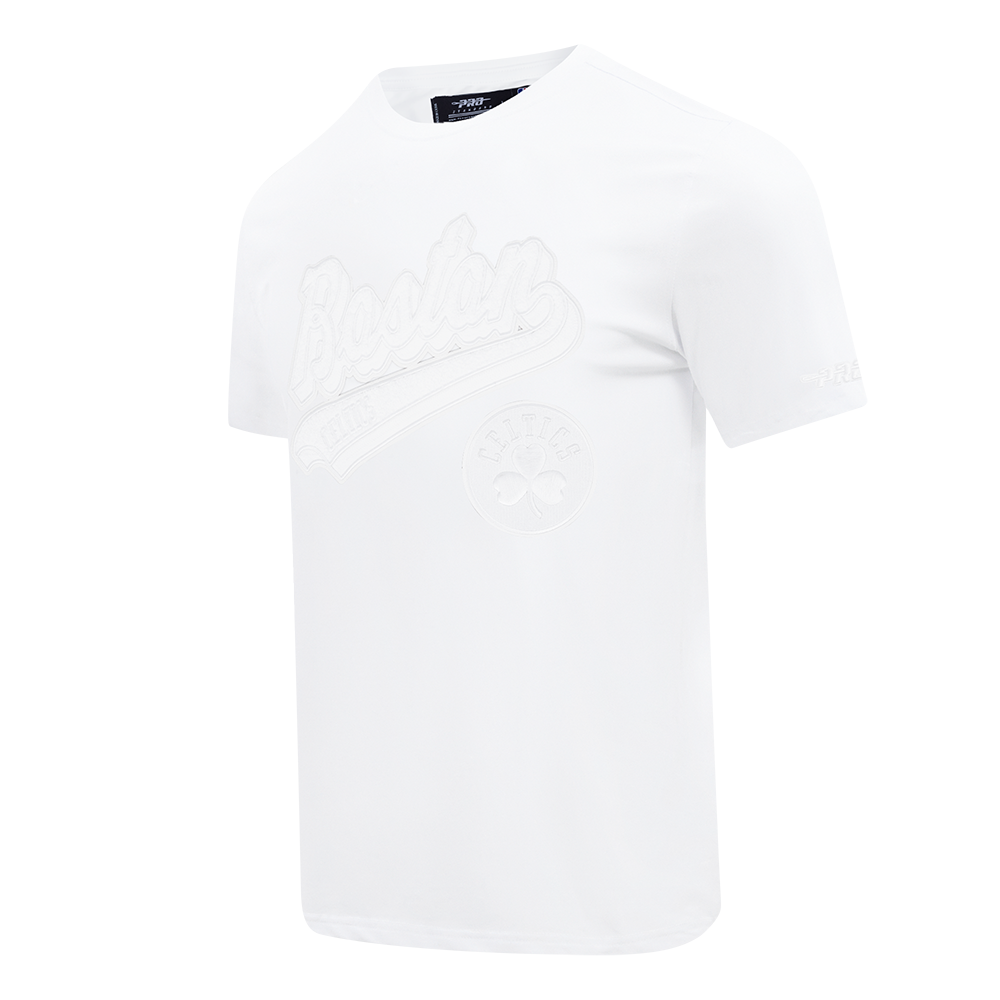 NBA BOSTON CELTICS WHITE OUT T-SHIRT EN JERSEY SIMPLE POUR HOMME (BLANC)
