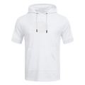 NBA BOSTON CELTICS WHITE OUT MEN'S SHORT SLEEVE PULLOVER HOODIE (WHITE)