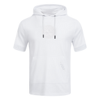 NBA BOSTON CELTICS WHITE OUT MEN'S SHORT SLEEVE PULLOVER HOODIE (WHITE)