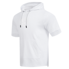 NBA BOSTON CELTICS WHITE OUT MEN'S SHORT SLEEVE PULLOVER HOODIE (WHITE)