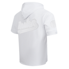 NBA BOSTON CELTICS WHITE OUT MEN'S SHORT SLEEVE PULLOVER HOODIE (WHITE)