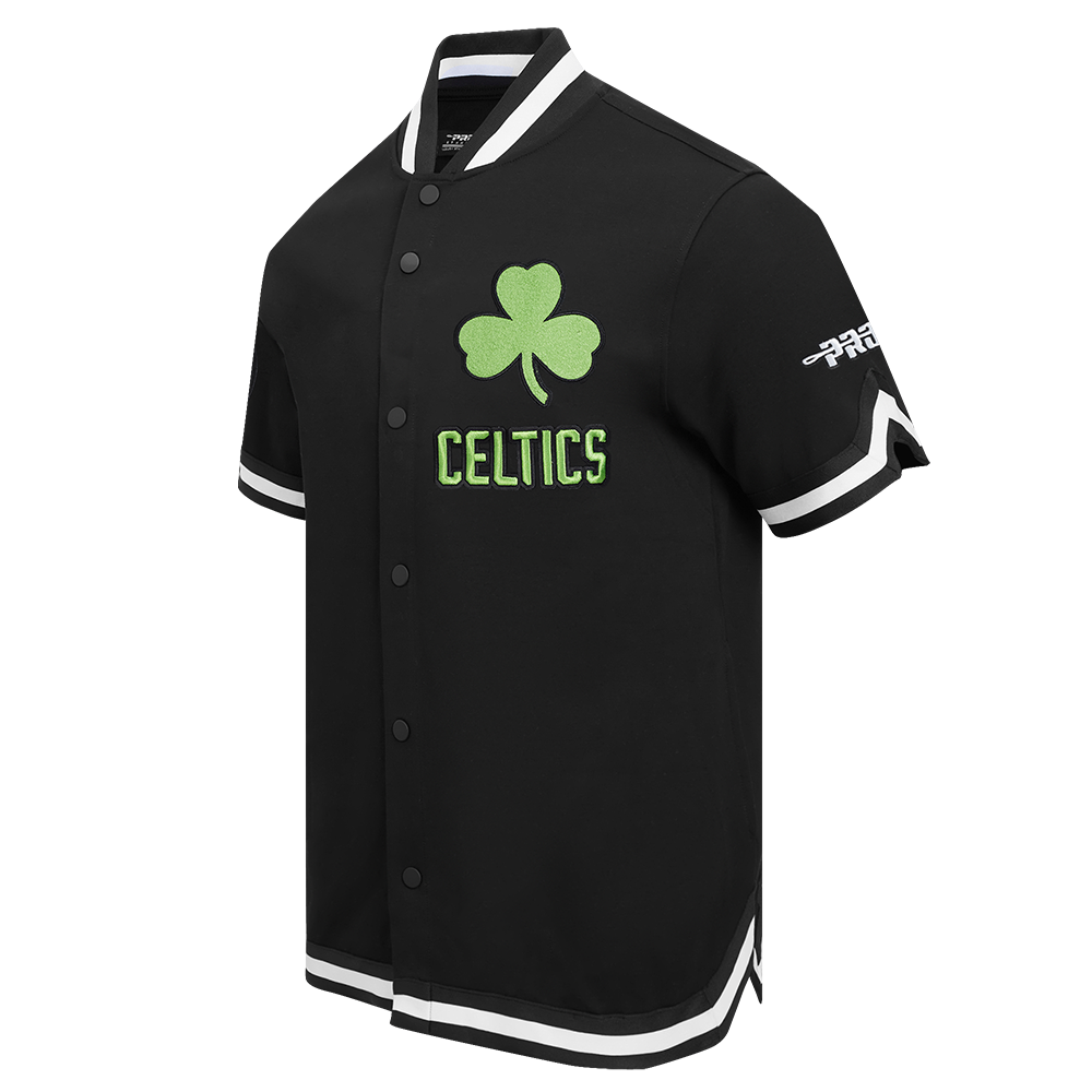 NBA BOSTON CELTICS CITY EDITION 24-25 MEN'S DK SS PRO SS DOUBLE KNIT JACKET  (BLACK)