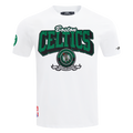 NBA BOSTON CELTICS TEAM BADGE T-SHIRT EN JERSEY SIMPLE POUR FEMME POUR HOMME (BLANC)