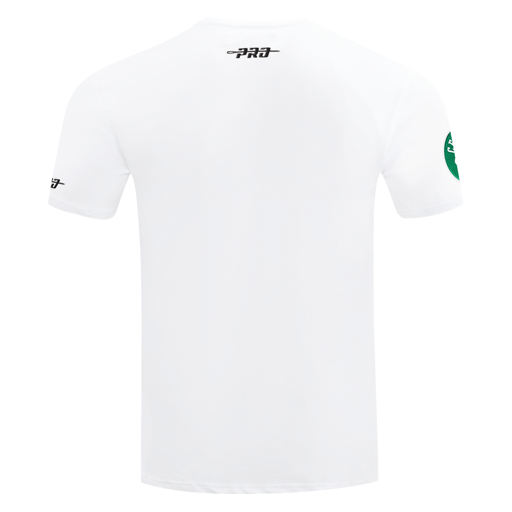 NBA BOSTON CELTICS TEAM BADGE T-SHIRT EN JERSEY SIMPLE POUR FEMME POUR HOMME (BLANC)