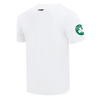 NBA BOSTON CELTICS TEAM BADGE T-SHIRT EN JERSEY SIMPLE POUR FEMME POUR HOMME (BLANC)
