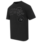 NBA BOSTON CELTICS BLACKOUT T-SHIRT EN JERSEY DE COTON À ÉPAULES TOMBANTES POUR HOMME (NOIR)
