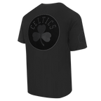 NBA BOSTON CELTICS BLACKOUT T-SHIRT EN JERSEY DE COTON À ÉPAULES TOMBANTES POUR HOMME (NOIR)