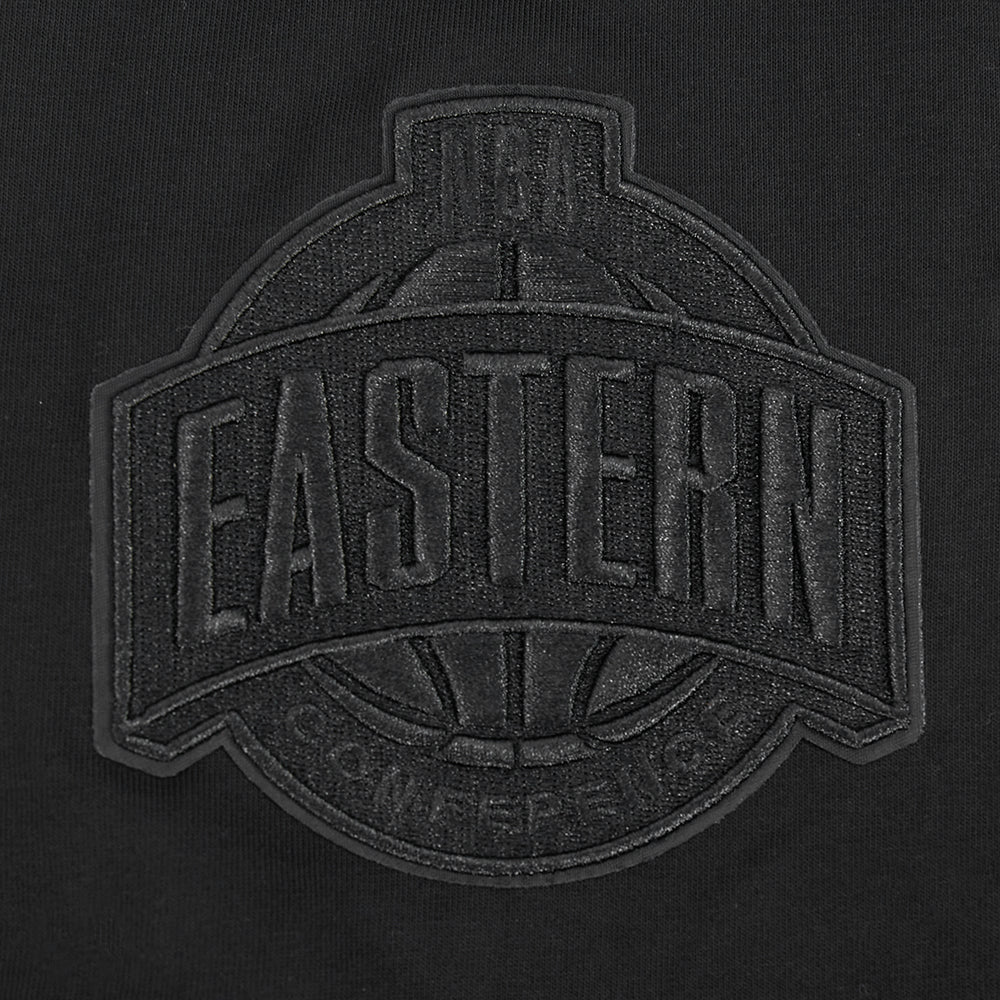 NBA BOSTON CELTICS BLACKOUT T-SHIRT EN JERSEY DE COTON À ÉPAULES TOMBANTES POUR HOMME (NOIR)