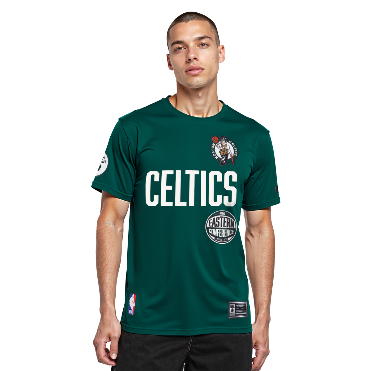 NBA BOSTON CELTICS MODERN ORIGINALS T-SHIRT EN JERSEY SIMPLE POUR HOMME (VERT FORÊT)