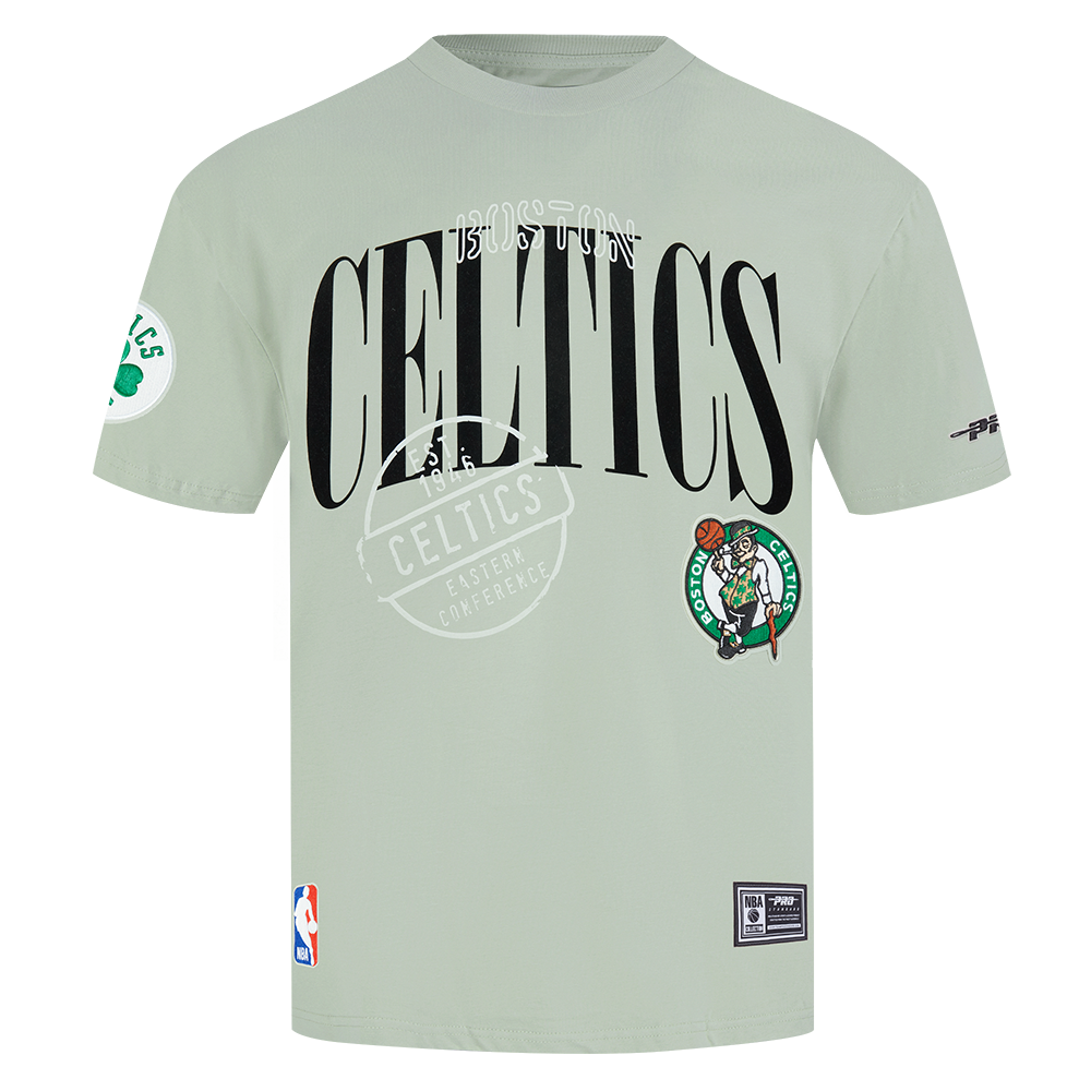 NBA BOSTON CELTICS T-SHIRT À MANCHES COURTES POUR HOMME (VERT MOUSSE)