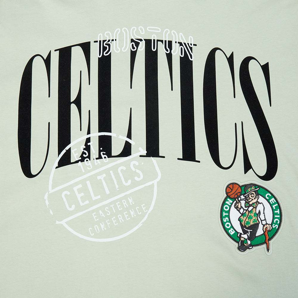 NBA BOSTON CELTICS T-SHIRT À MANCHES COURTES POUR HOMME (VERT MOUSSE)