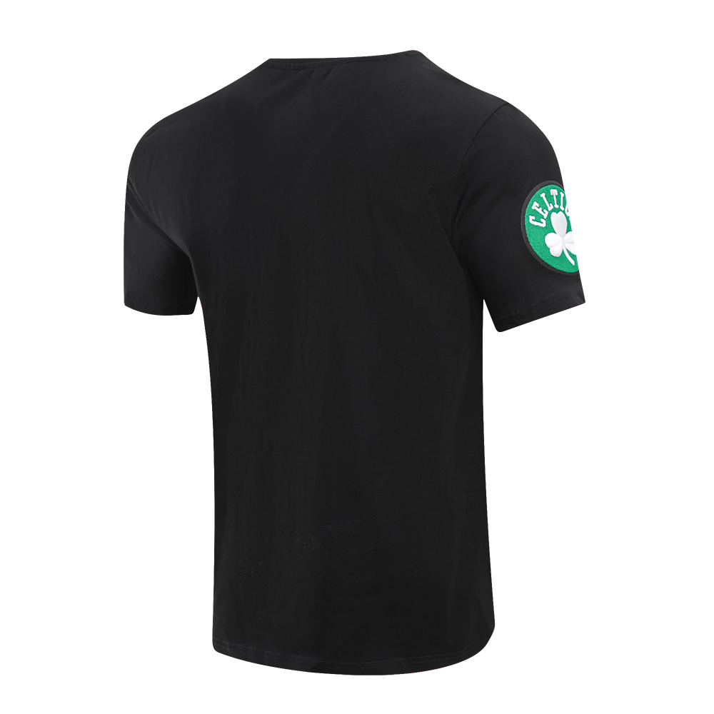 NBA BOSTON CELTICS CLASSIC CHENILLE T-SHIRT POUR HOMME (NOIR)