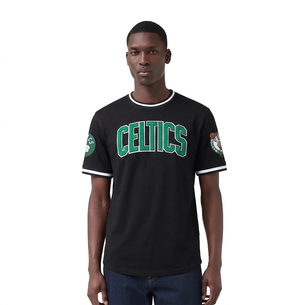 NBA BOSTON CELTICS CLASSIC CHENILLE MEN'S TEE (BLACK)