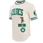 NBA BOSTON CELTICS RETRO CLASSIC T-SHIRT POUR HOMME (COQUILLE D'ŒUF/VERT KELLY)