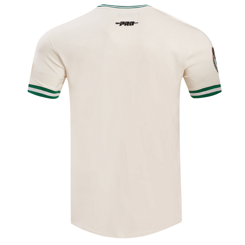 NBA BOSTON CELTICS RETRO CLASSIC T-SHIRT POUR HOMME (COQUILLE D'ŒUF/VERT KELLY)