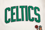 NBA BOSTON CELTICS RETRO CLASSIC T-SHIRT POUR HOMME (COQUILLE D'ŒUF/VERT KELLY)