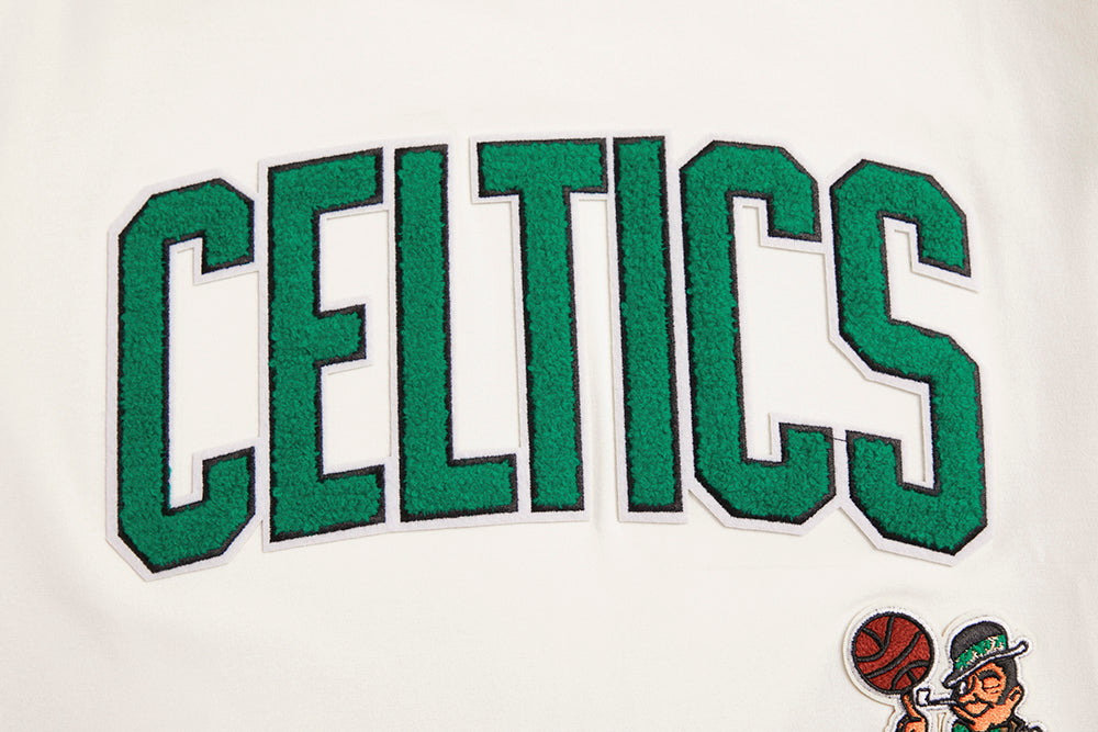 NBA BOSTON CELTICS RETRO CLASSIC T-SHIRT POUR HOMME (COQUILLE D'ŒUF/VERT KELLY)