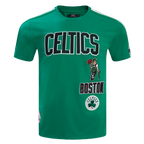 NBA BOSTON CELTICS RETRO CLASSIC T-SHIRT À RAYURES POUR HOMME (VERT KELLY)