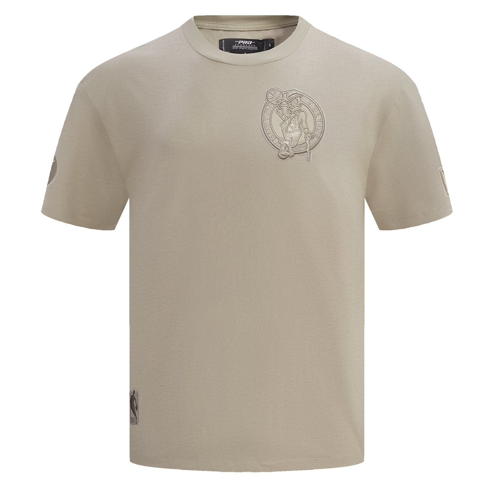 NBA BOSTON CELTICS NEUTRAL T-SHIRT À ÉPAULES TOMBANTES POUR HOMME (TAUPE)