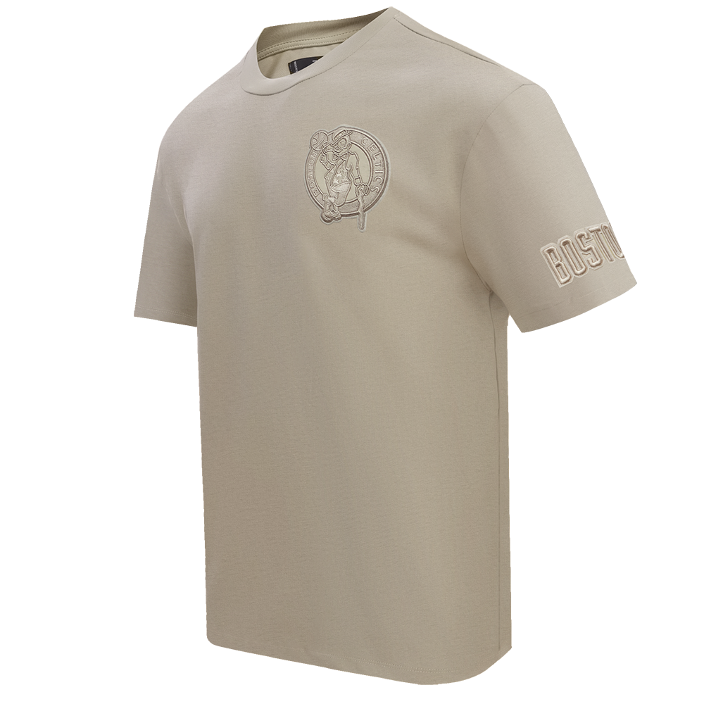 NBA BOSTON CELTICS NEUTRAL DROP SHOULDER MEN'S TEE (TAUPE)